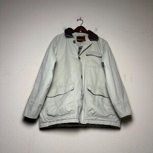 Outfitters Field Coat Jacket Men L Outerwear Plaid Lining Insulated Heavy Khaki